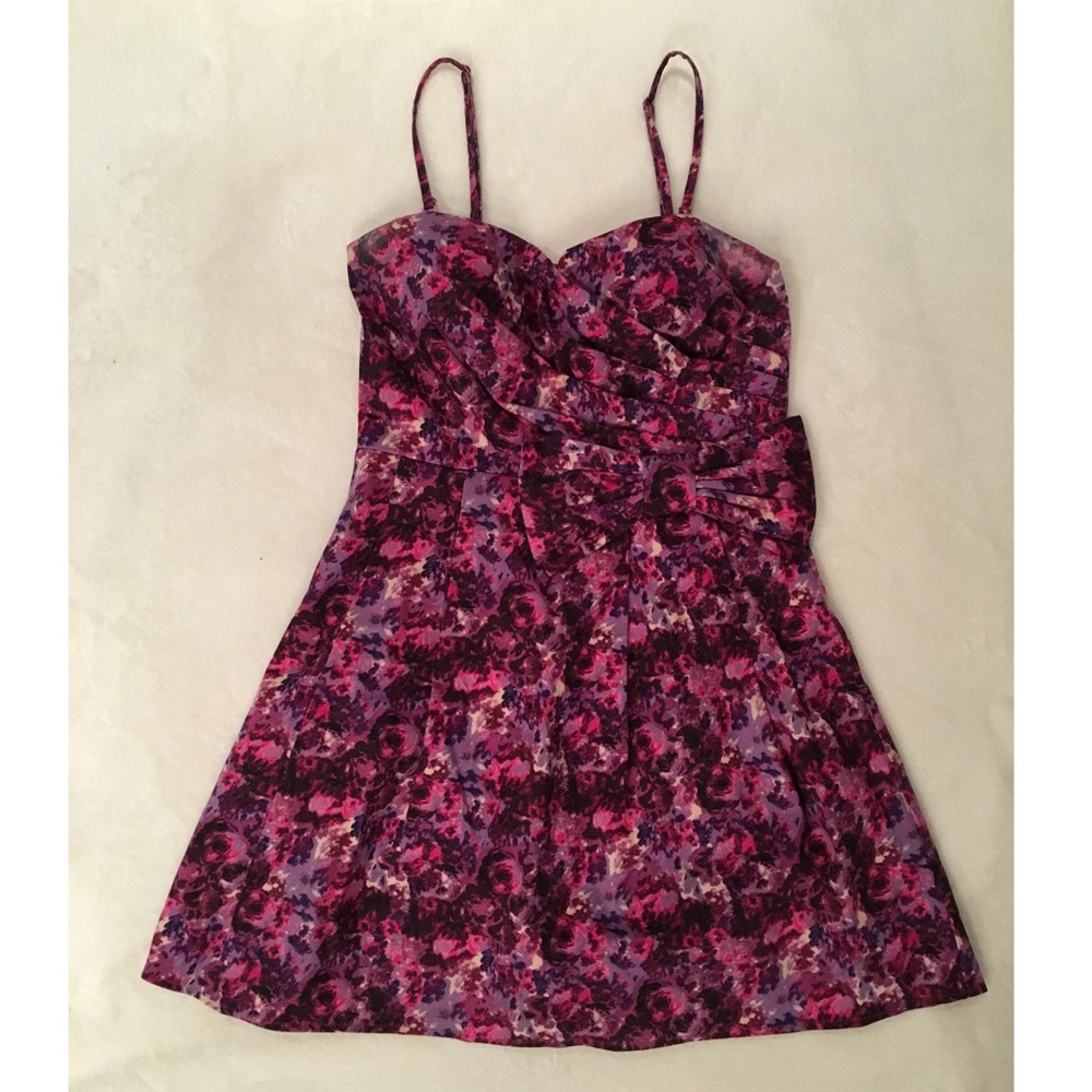 floral print dress w/ removable/adjustable straps